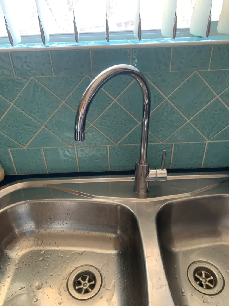 Posh gooseneck mixer tap and isolation valves installation Parramatta